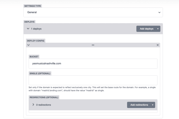 General settings