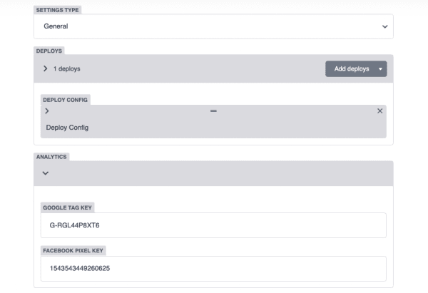 General settings