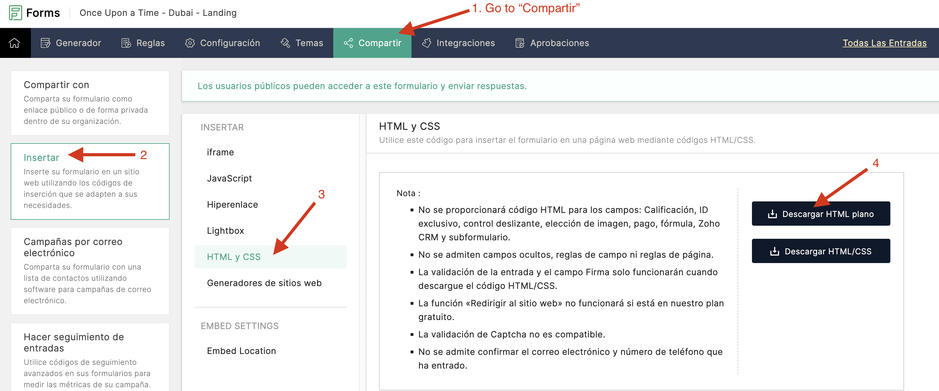 Zoho - download the form