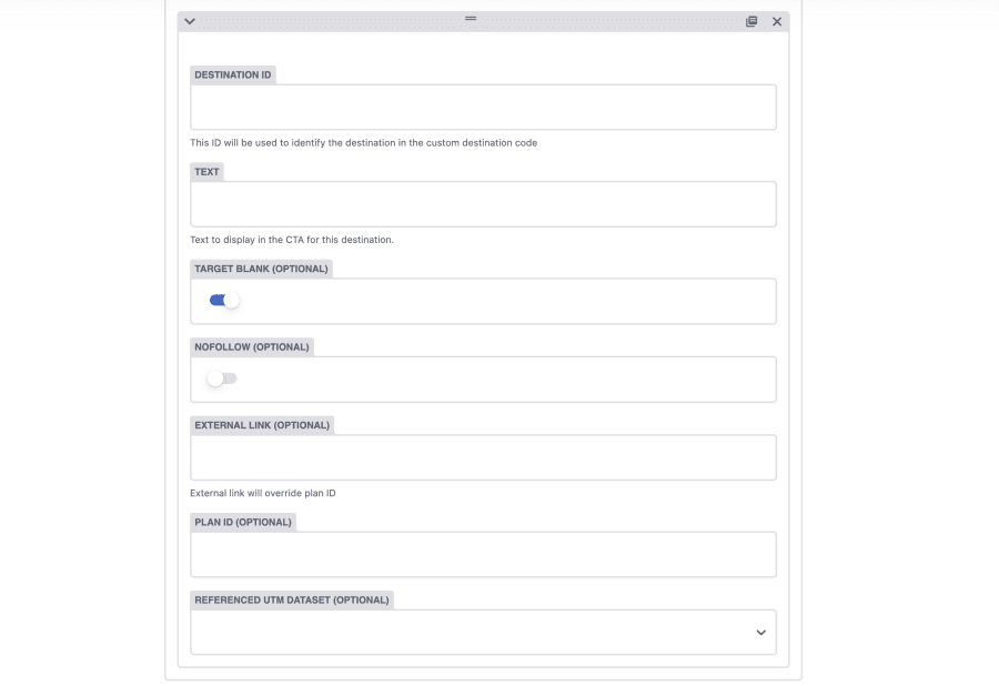 Docs multi-destination fields